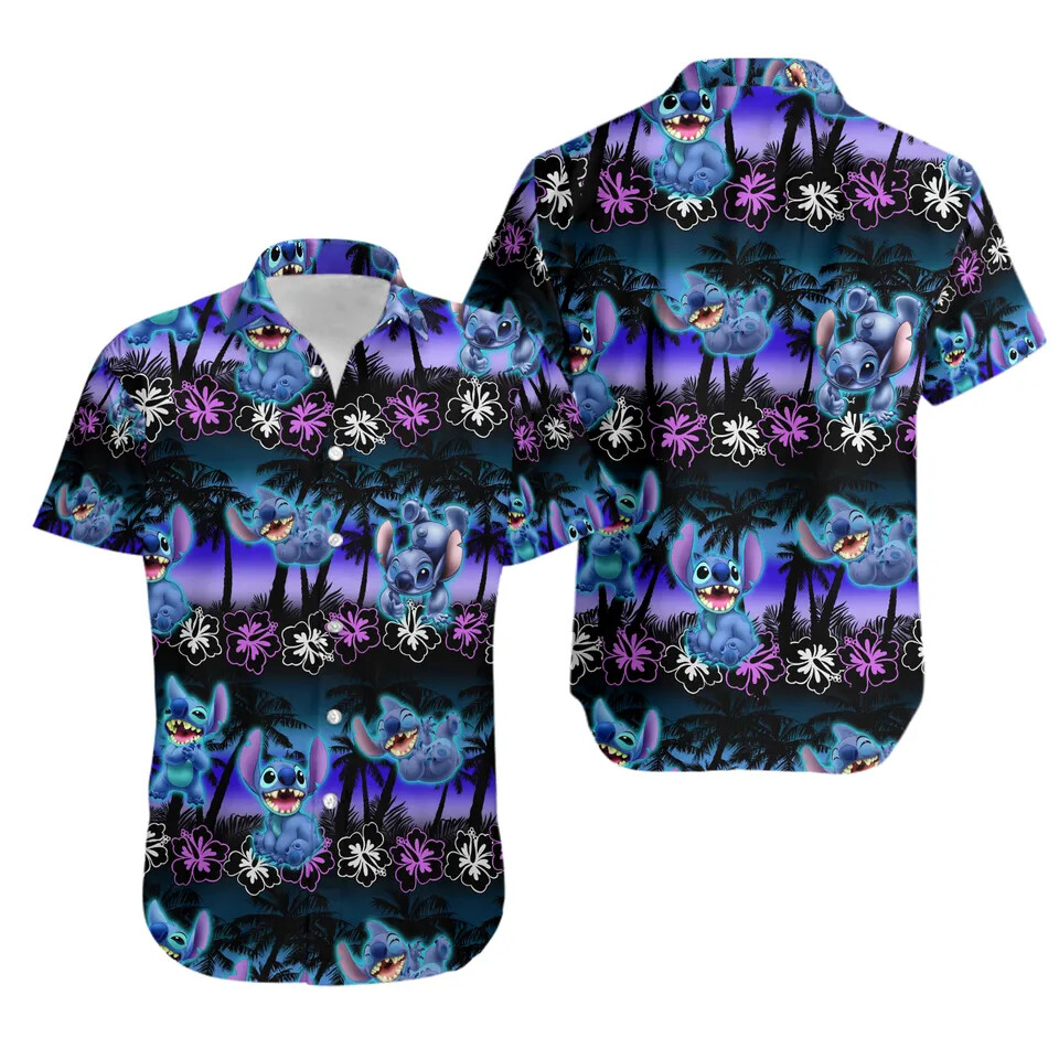 Stitch 3D HAWAII SHIRT Mother Day Gift All Over Print Best Price Us Size-image
