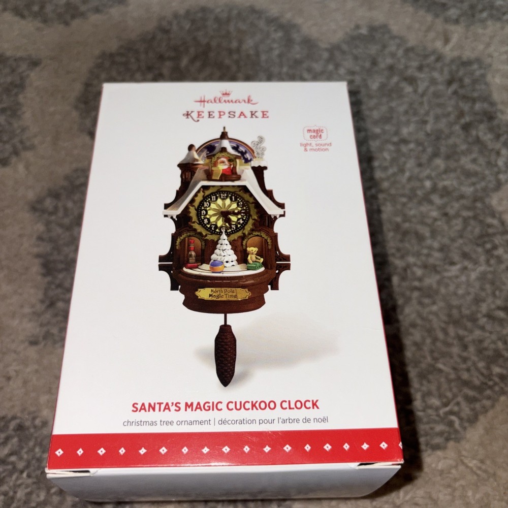 Hallmark Santa's Magic Cuckoo Clock Christmas Ornament - QGO1367