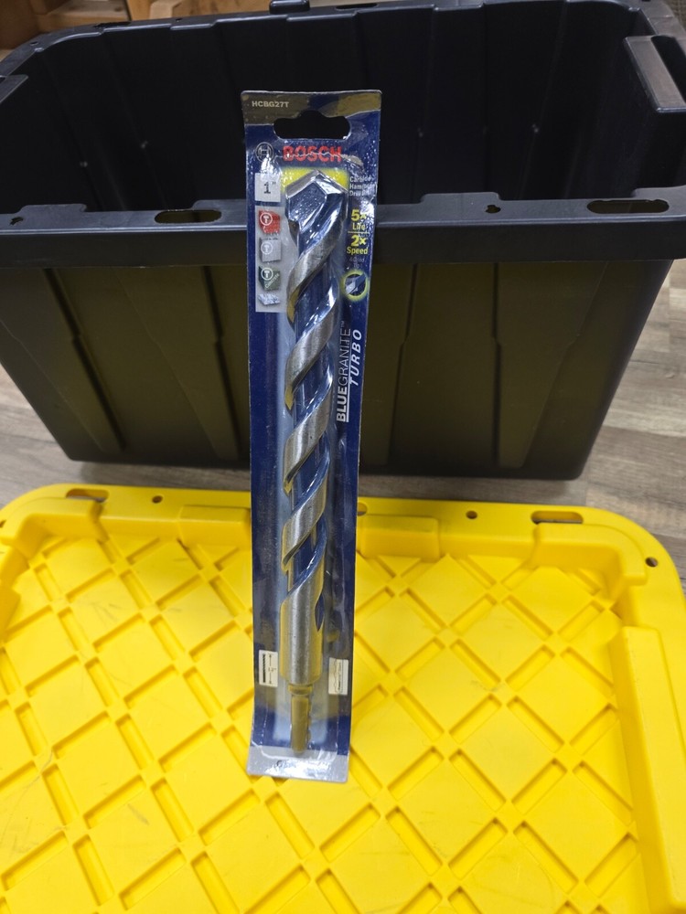 Broca martillo de carburo BOSCH HCBG27T turbo granito azul 1” x 12” - NUEVA