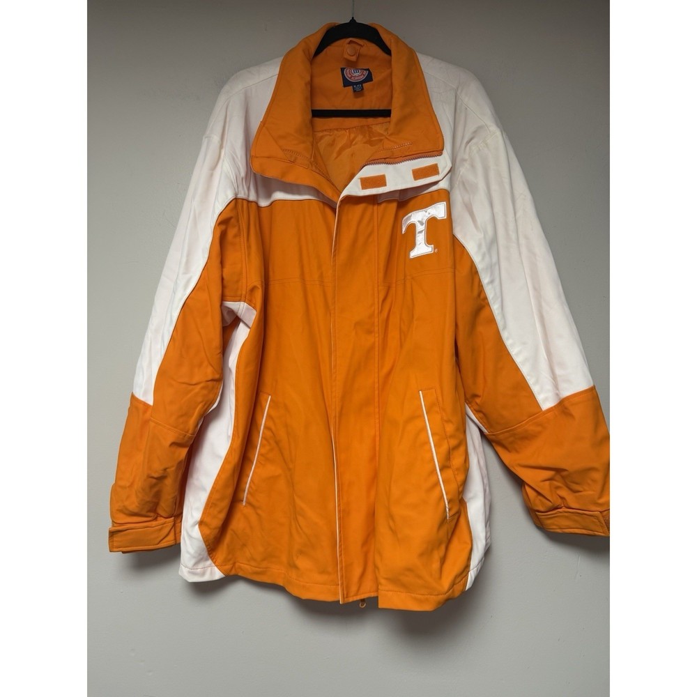 Tennessee Volunteers Orange White Block Letter T Jacket XL Officially Licensed