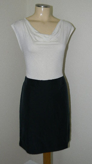 Clearance Sale ~ ANN TAYLOR Loft ~ BLACK & WHITE Cap-Sleeve DRESS S NWT-image