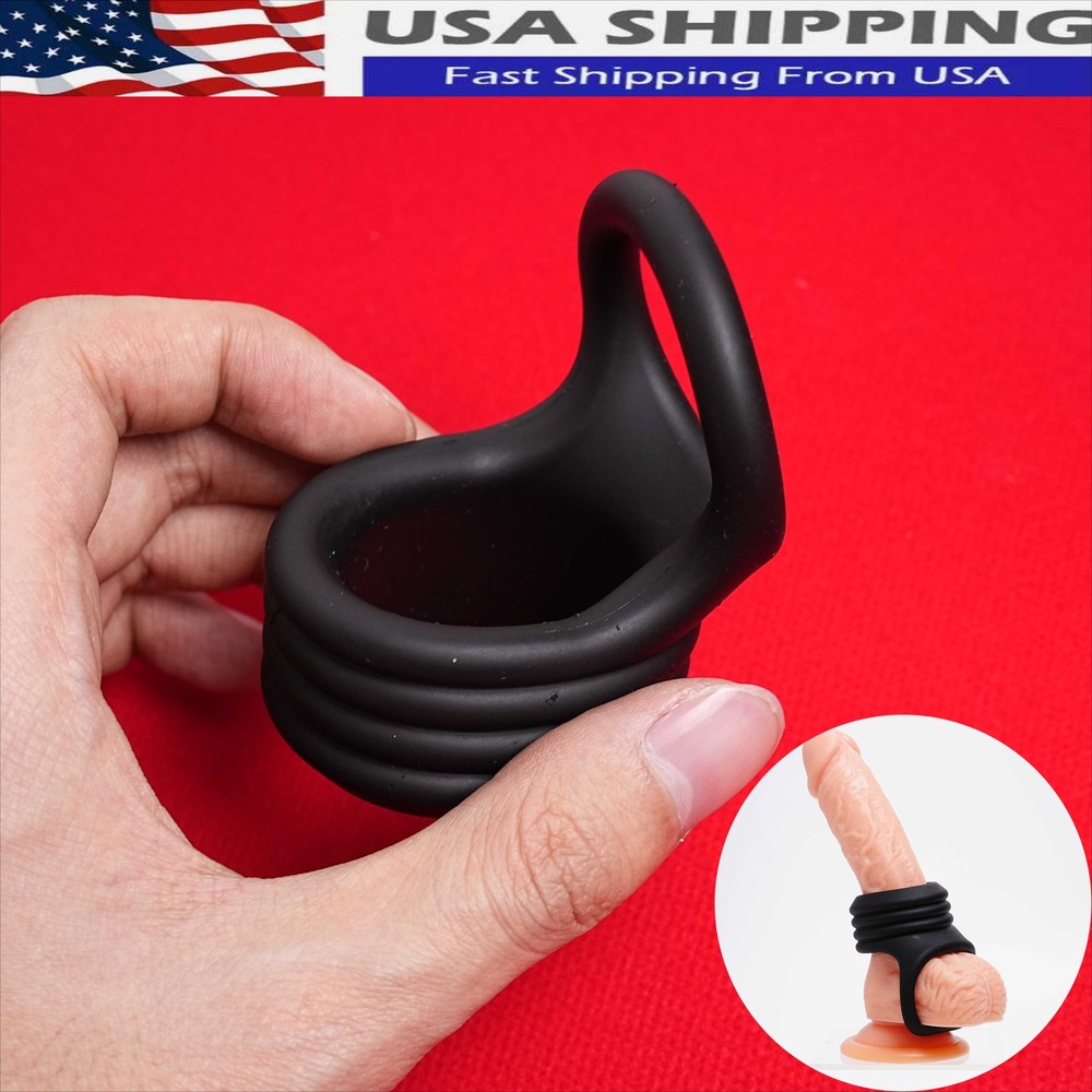 Penis Cock Ring Delay Hard Time Erection Enhancer Stretcher for Male Sex Toys US