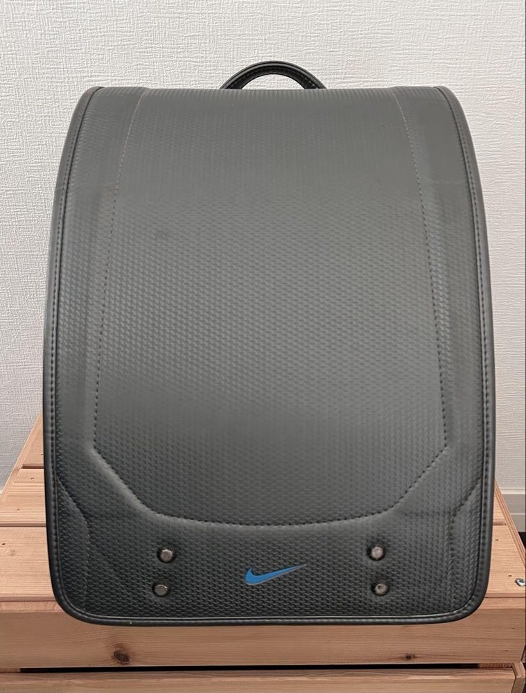 NIKE Randoseru Kid's School Bag Backpack Gray Blue A4 Size Gift