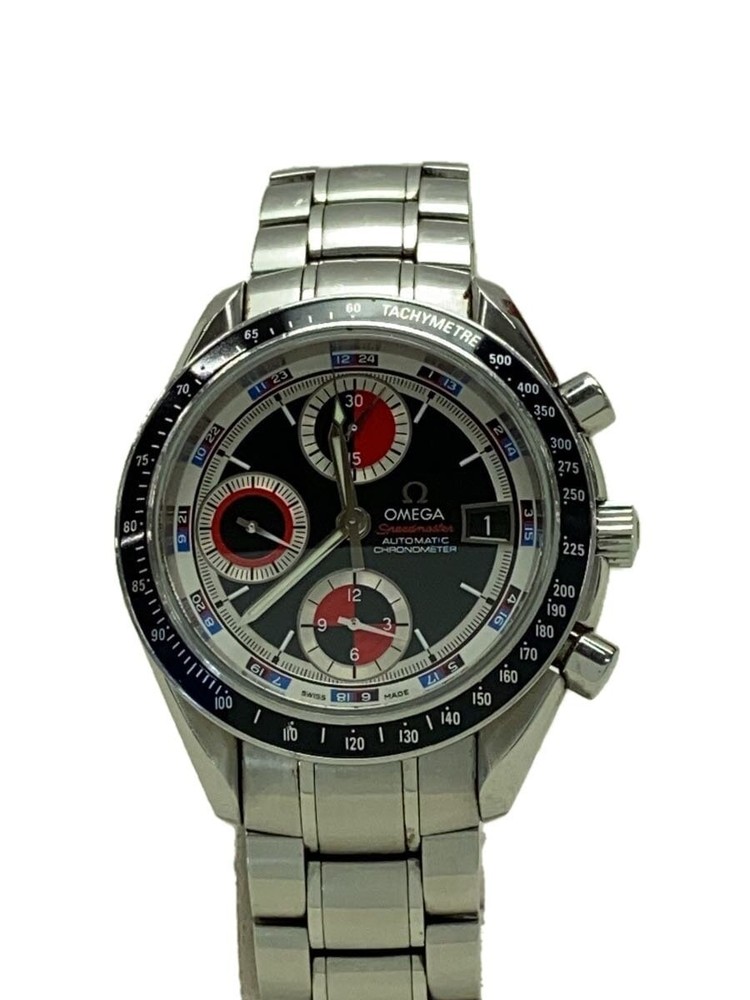 OMEGA Speedmaster Date 40mm Stainless Steel Black Silver Watch with Daily Deviation