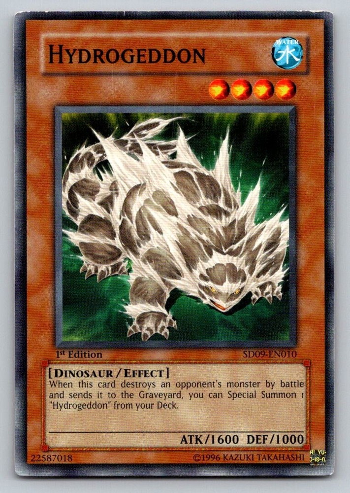 Hydrogeddon SD09-EN010 1st Edition Yu-Gi-Oh Card Rare  