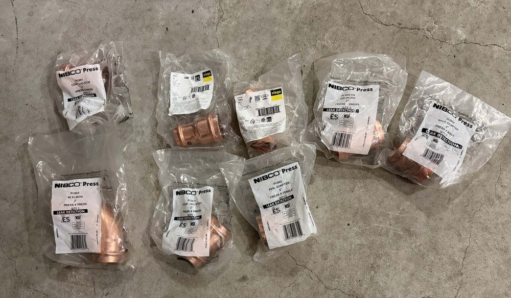 New Propress Fittings 2” NIBCO & VIEGA (Lot of 8)