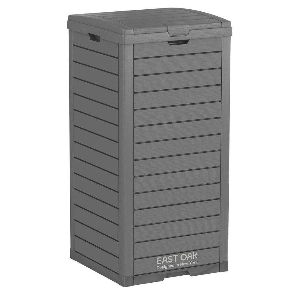 Stylish 38-Gallon Outdoor Garbage Can with Easy-Lift Lid & Leak-Proof Base