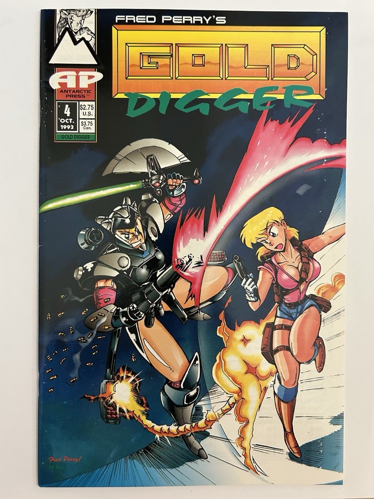 Gold Digger 2nd Series #4 Antarctic Press 1993 Fred Perry Rare Low Print VF/NM Condition