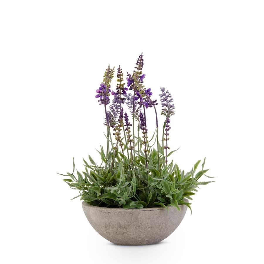Artificial Lavender Plant in 13-Inch Decorative Pot  