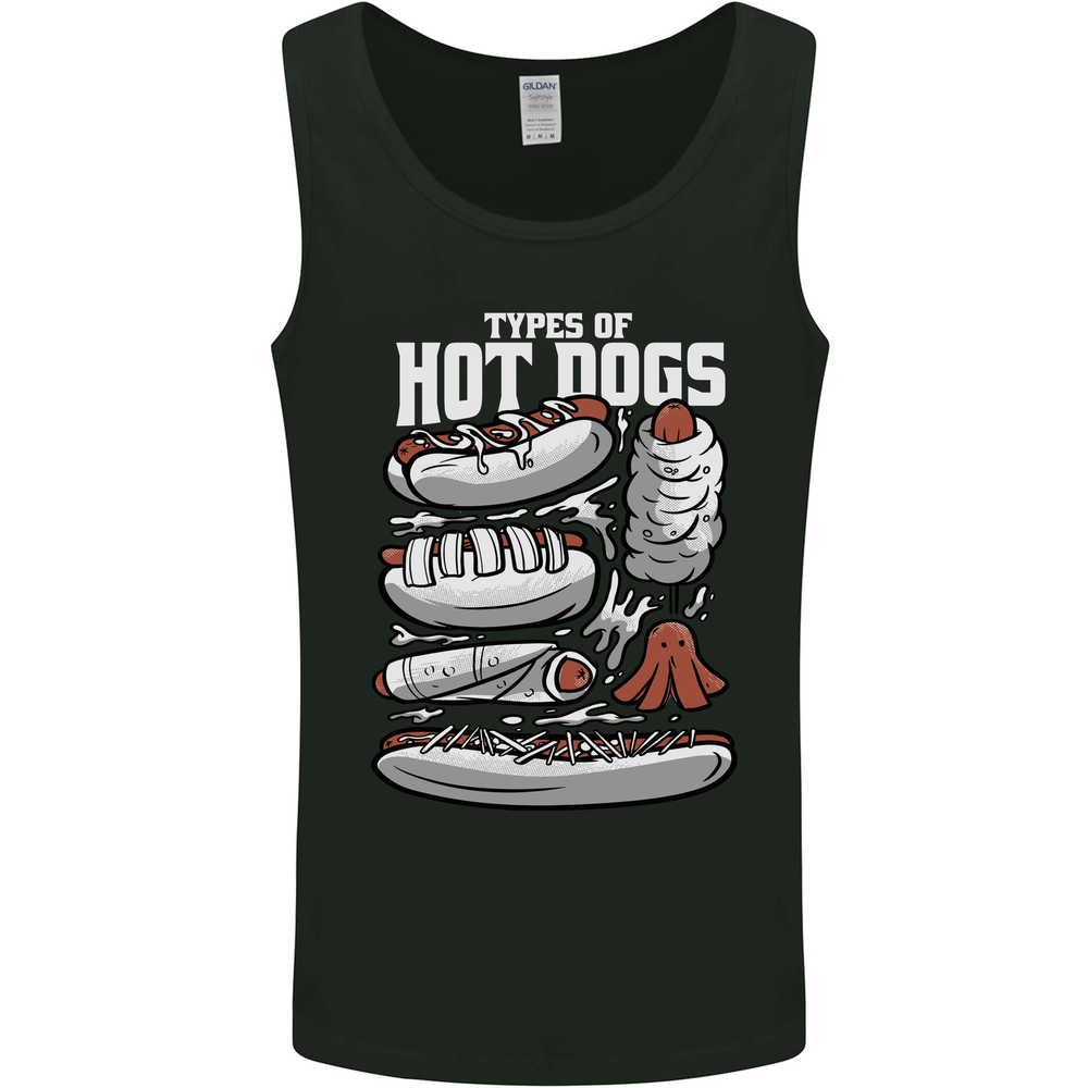 Types of Hot Dogs Fast Food Funny Mens Vest Tank Top