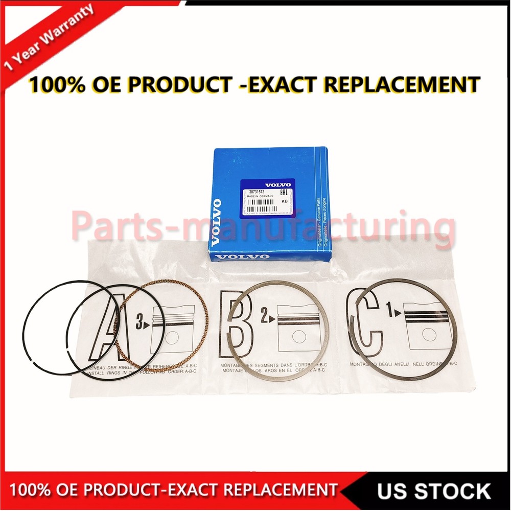 For Volvo S40 S60 S80 C30 C70 XC90 2.4 2.5 L5 B5244S B5254T Piston Rings Set STD