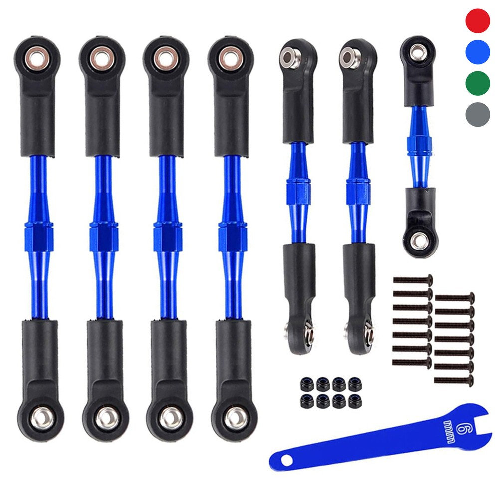 7Pcs Aluminum Camber Links Rod Kit for 1/10 Slash 2WD Stampede  Rustler RC Truck