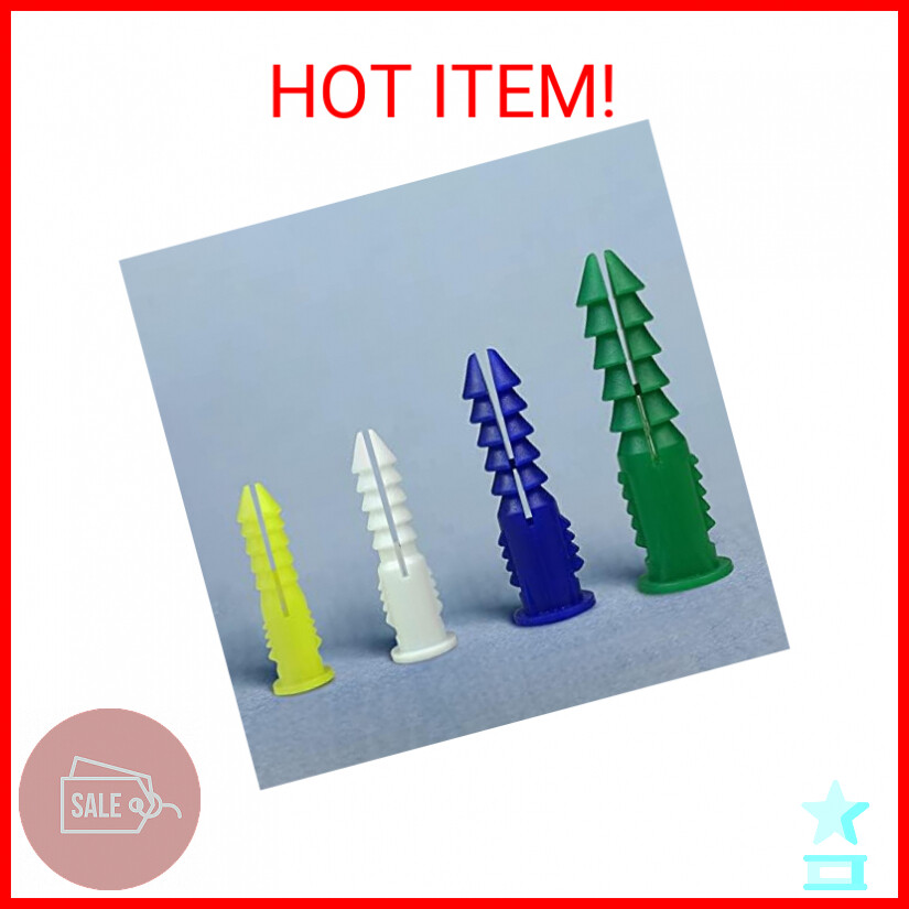 HASWARE Plastic Drywall Wall Anchors Screw Assortment Kit 116PCS-Includes 4 Diff