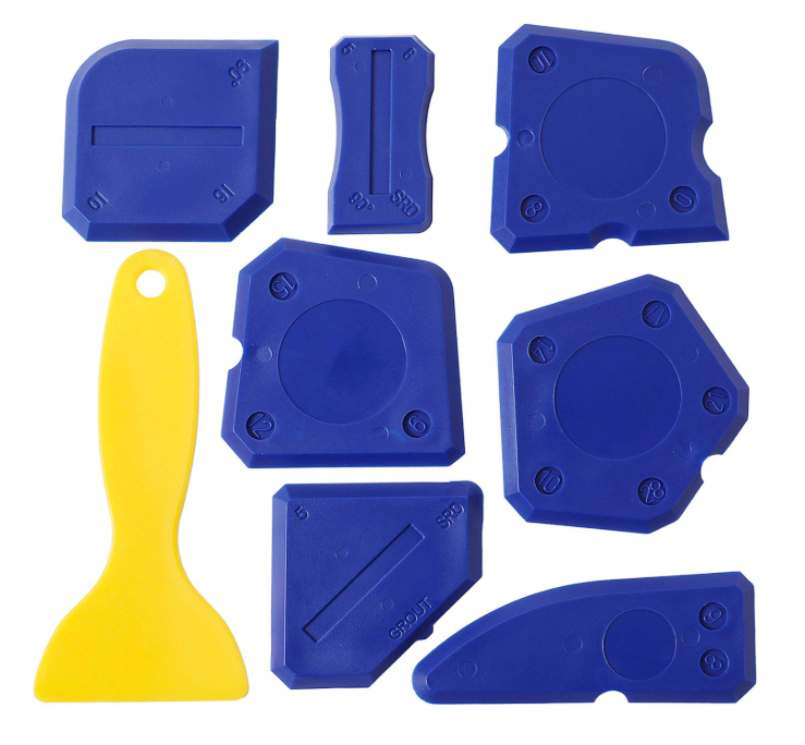 8-Piece Silicone Caulk Finishing Tool Kit for Sealant Application