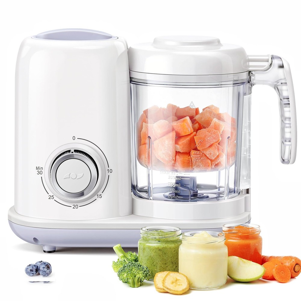 Baby Food Maker, 4 in 1 Baby Food Processor and Steamer, Puree Blender, Multi...