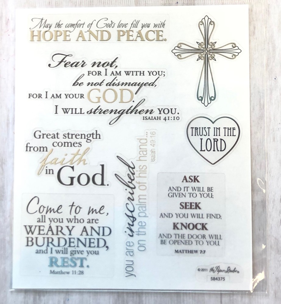 2 Sheets Religious Inspirational Words Faith Bible  Stickers Papercraft Planner