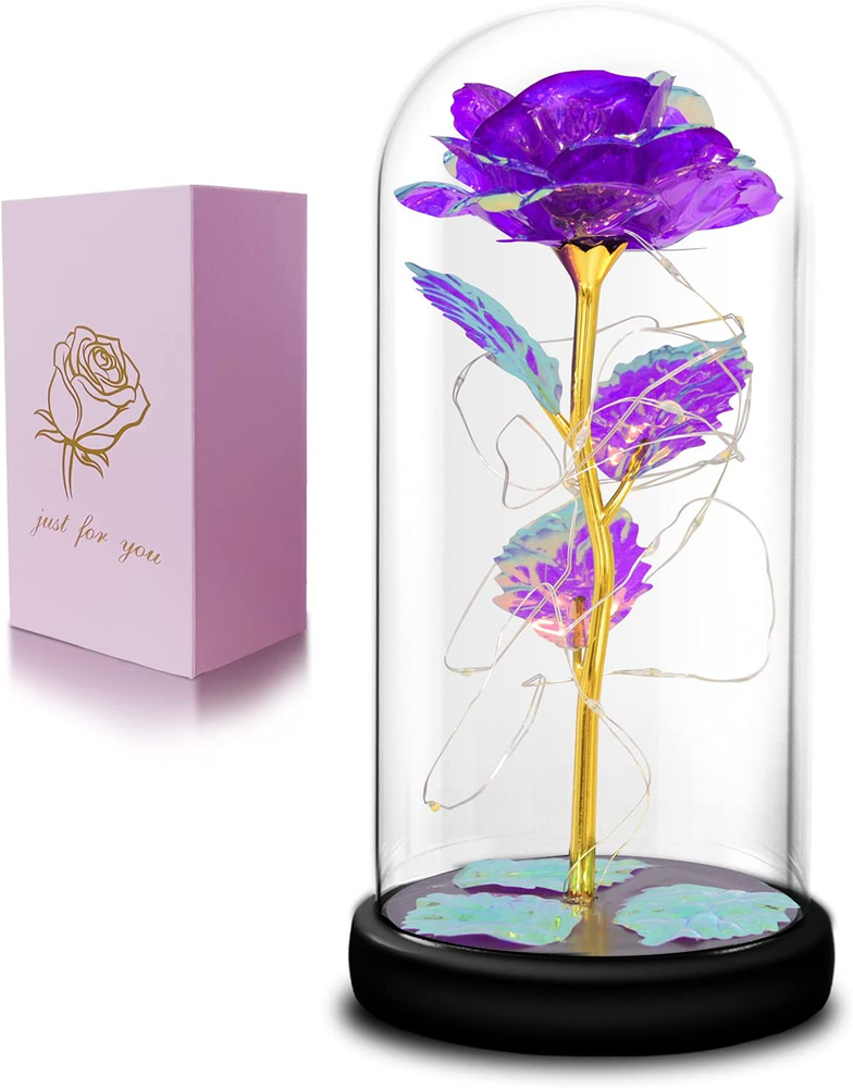 Birthday Gift for Women,Rose Flower Gifts for Her,Artificial Flower Lasts in a G