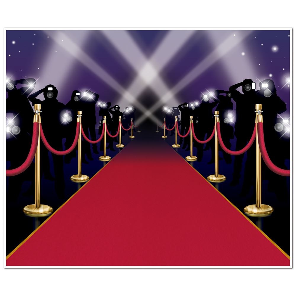 Beistle Red Carpet Insta-Mural Backdrop for Awards Night Party Decor