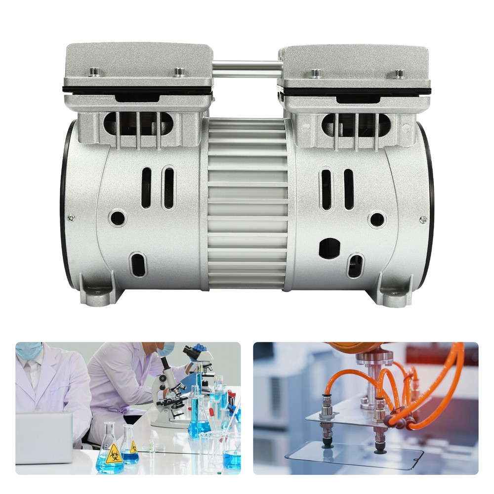 Oilless Vacuum Pump Oil Free Air Compressor Piston Compressor Pump 550W 125L/min