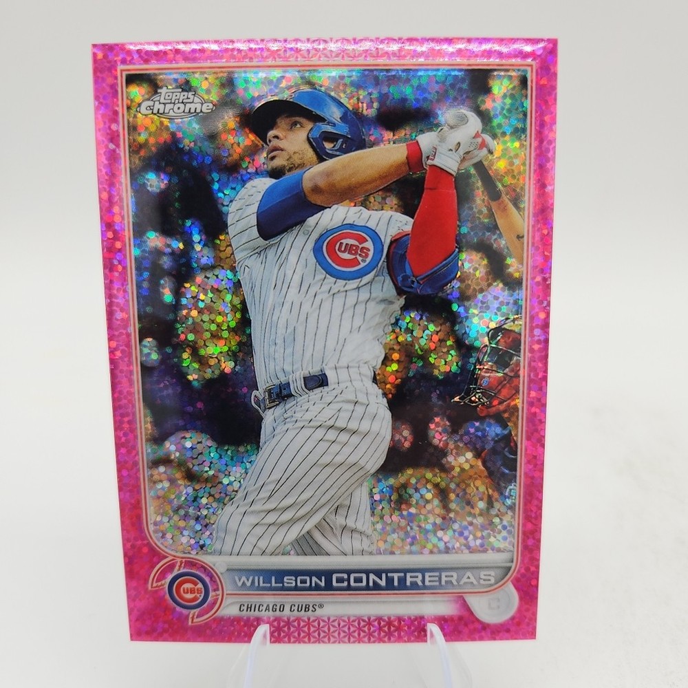 2022 Topps Chrome #136 Willson Contreras 202/350 Pink Sparkle Refractor