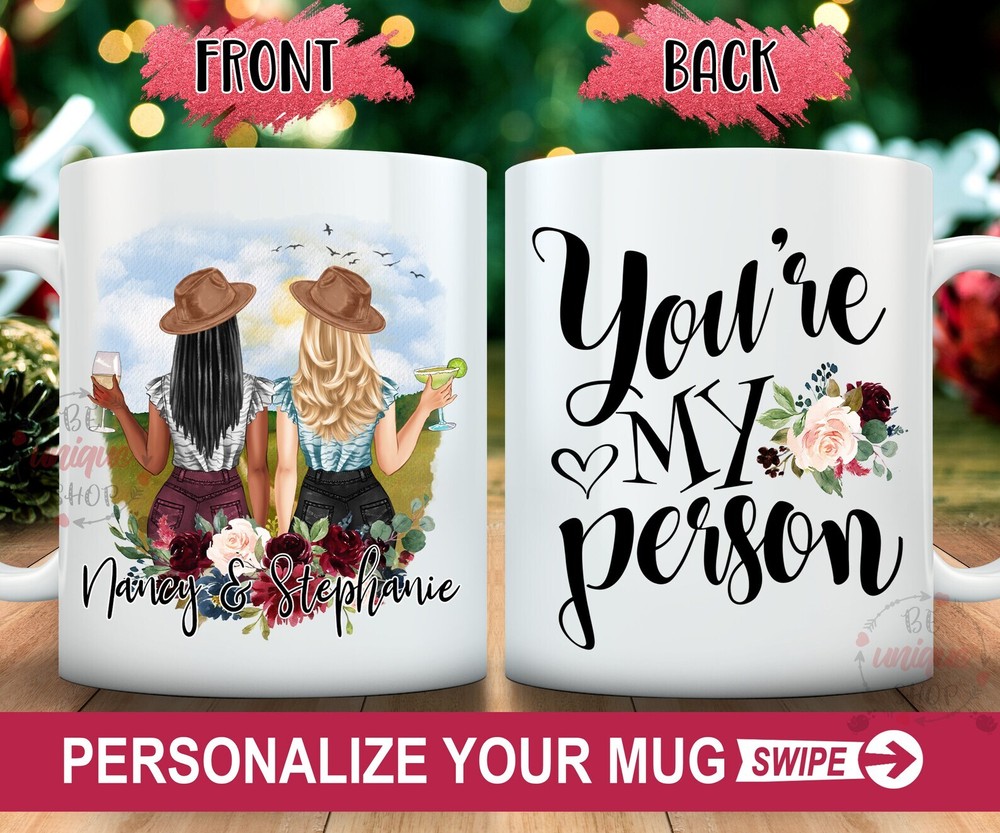 You're My Person Custom Best Friend Mug Best Friends Forever Bff Gift Mug Long