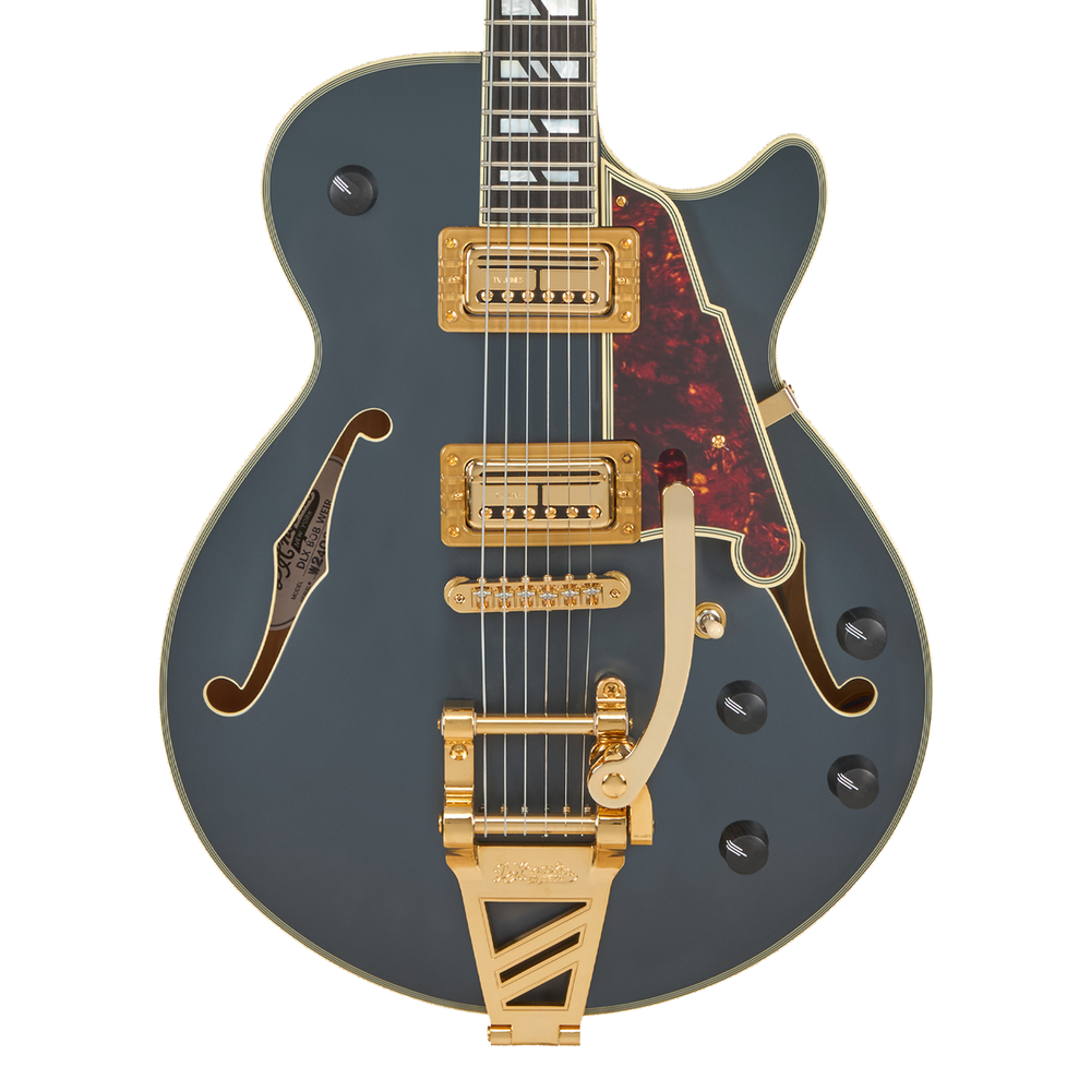 D'Angelico Deluxe Bobby Weir SS Semi-Hollow Electric Guitar in Matte Stone Finish
