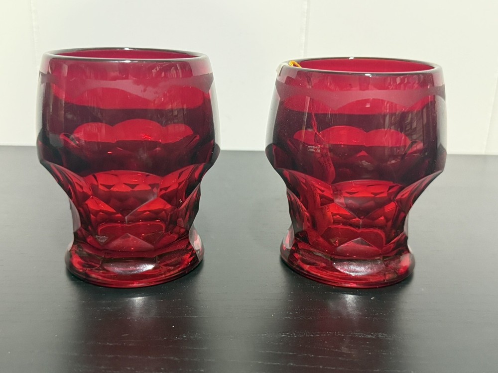 Vintage Fenton #1611 Agua Caliente Whiskey Glasses - Set of 2