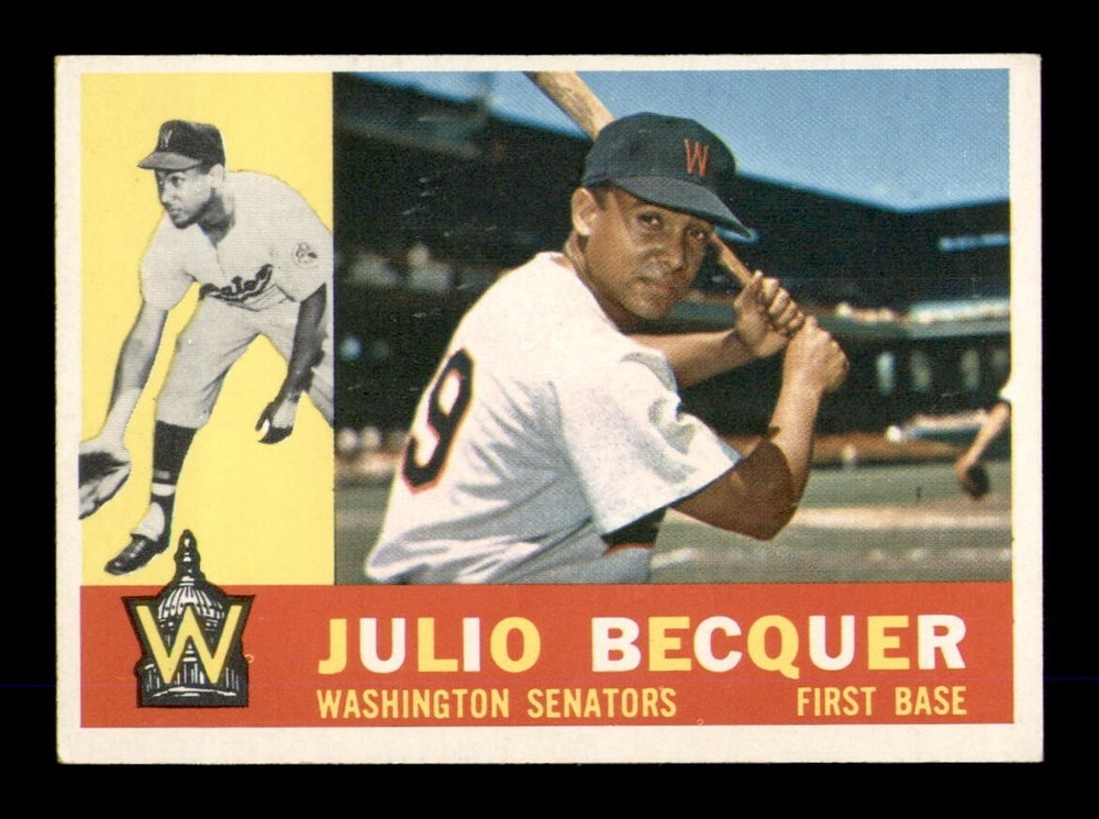 1960 Topps #271 Julio Becquer EX-MINT Baseball Card by OBGcards