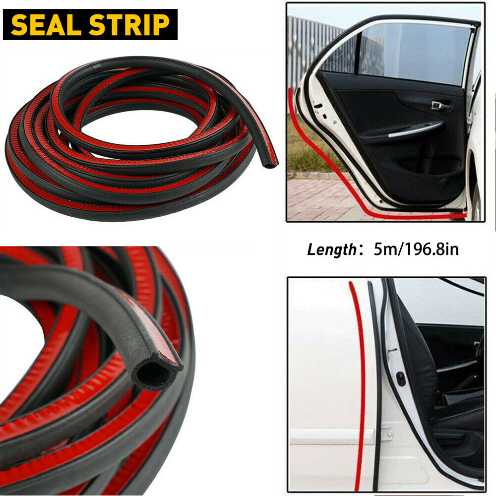 5M Car Door Boot Edge Protector Strip Trim D Shape Guard Seal Rubber 14mm M