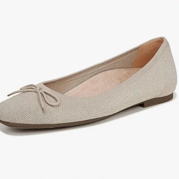 Vionic Klara Knit Ballet Flat in Oatmeal Gold Size US 8 NWOB