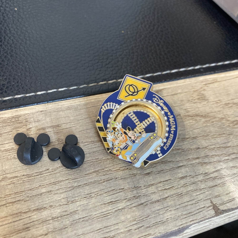 RARE Disney WDW MGM Hollywood Studios Rockin Roller Coaster Heavy Spinner Pin