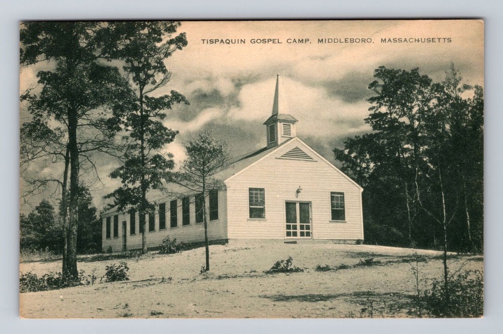 Middleboro MA-Massachusetts, Tispaquin Gospel Camp Vintage Postcard