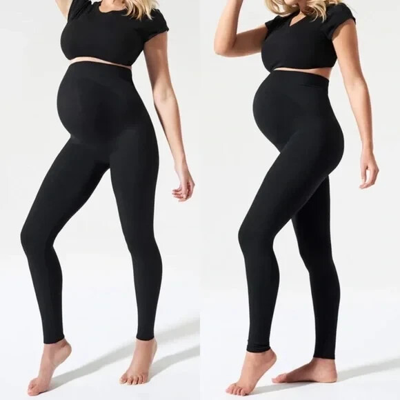 Blanqi Bump Support Maternity Leggings Full Length Black