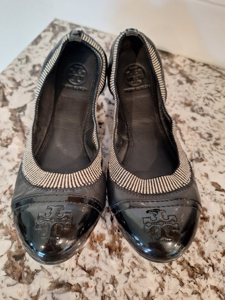 Tory Burch Black Leather Flats size 7.5