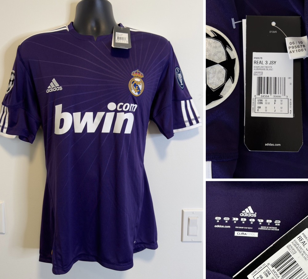 MEDIUM BNWT Real Madrid 2010/11 Third Jersey Shirt 10/11 3rd Top Kit Ronaldo Era