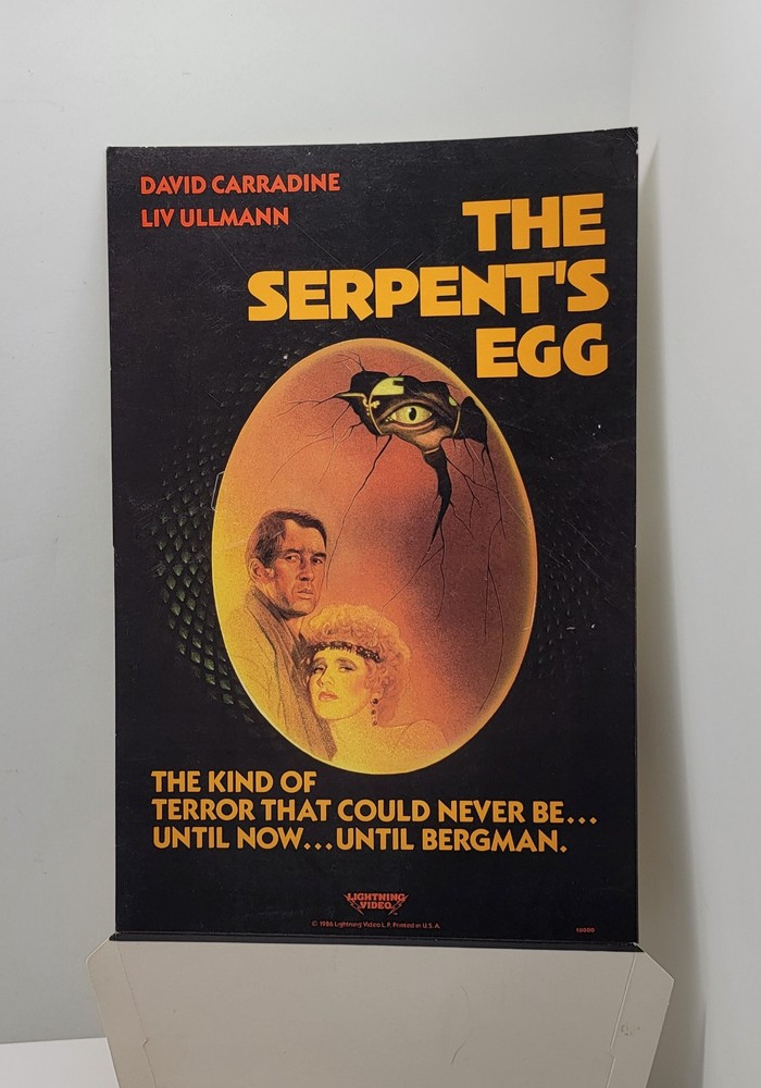 THE SERPENT'S EGG MOVIE STORE DISPLAY 1986 DAVID CARRADINE, LIV ULLMANN