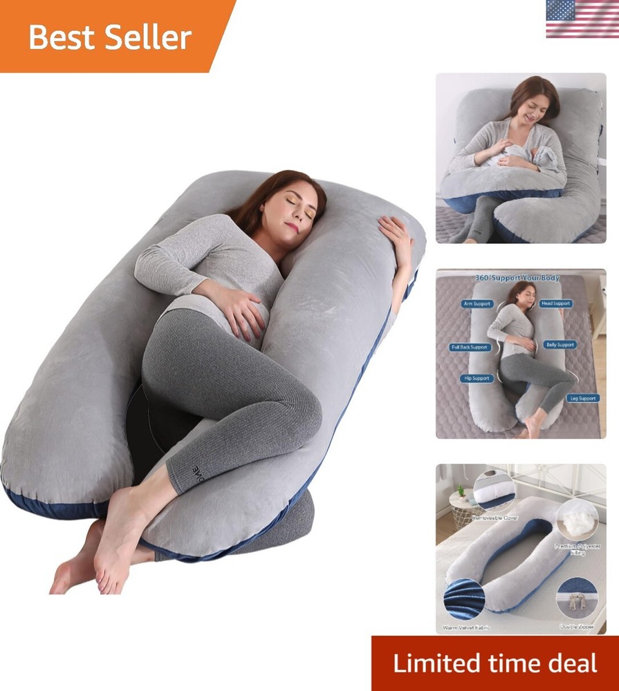 U-Shaped Maternity Pillow for Pregnancy Support 55 Inches