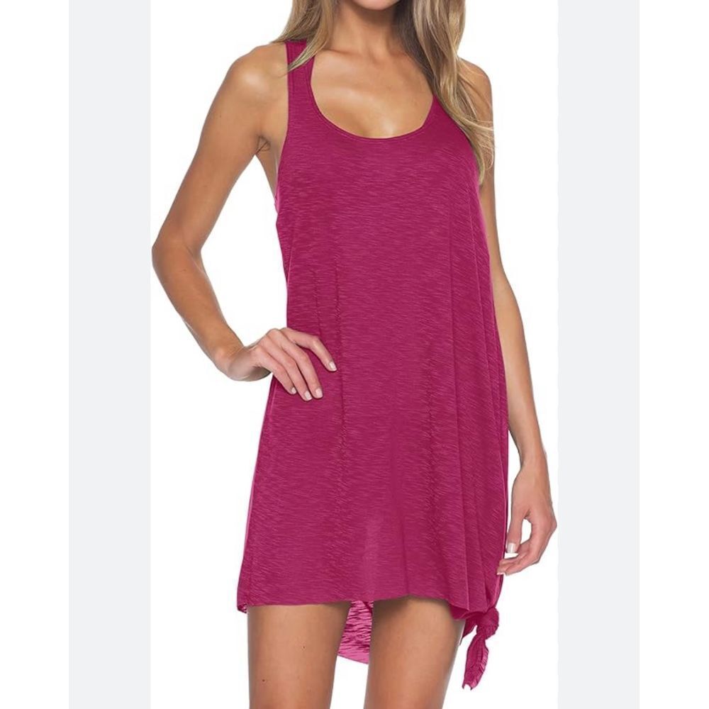 Becca by Rebecca Virtue Breeze Lightweight Beach Dress with Side Tie Knot