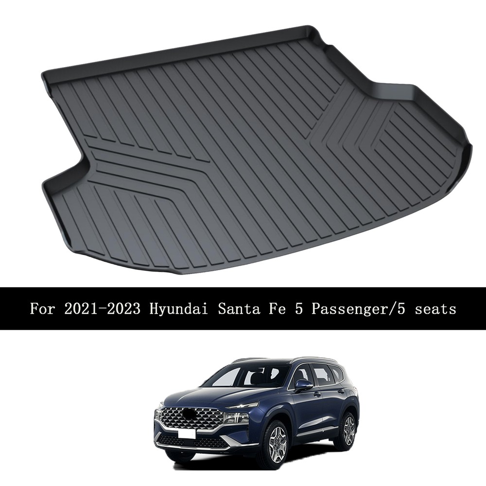 2021-2023 Hyundai Santa Fe Black TPO Trunk Tray Boot Liner 5-Seat