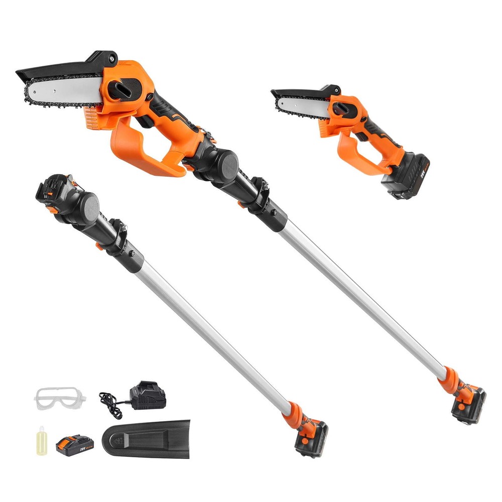 2-in-1 Battery-Powered Pole Saw & Compact Chainsaw 20V 4Ah 5