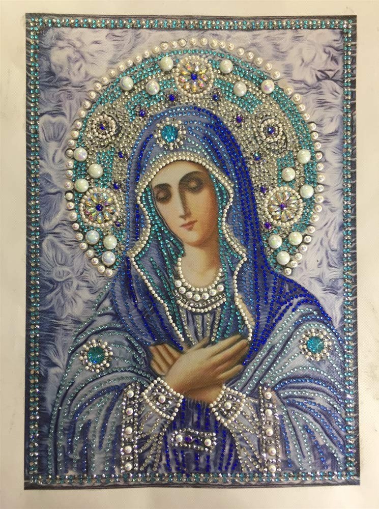 Diamond Painting DIY 5D Special Shape Rhinestones, Virgin Mary Catholic, Part...