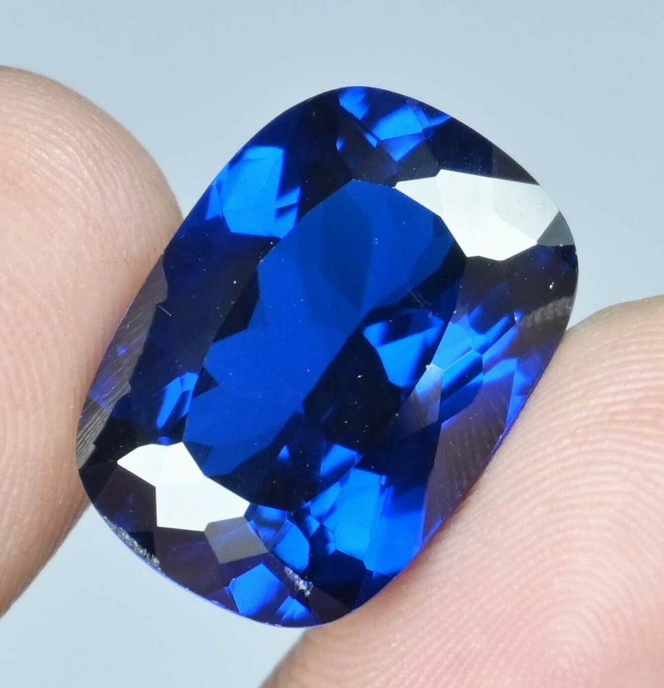 19.40 Ct Natural Arkansas Blue Benitoite Certified Excellent Cushion Gemstone