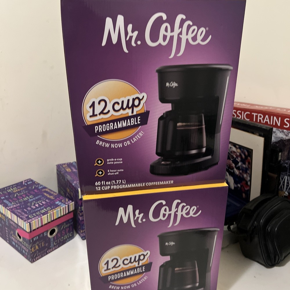 Mr. Coffee 12-cup programmable coffee maker black brand new 2hr auto shut off