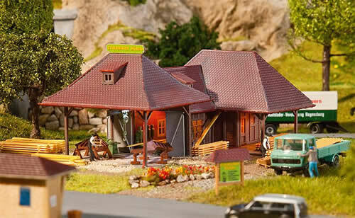 Faller 130191 HO Scale Woodworker's Shop -- Weathered Kit