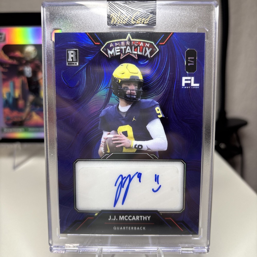 2023 Wild Card American Metallix JJ McCarthy 1/1 Rookie Auto Color Match 🔥🔥🔥