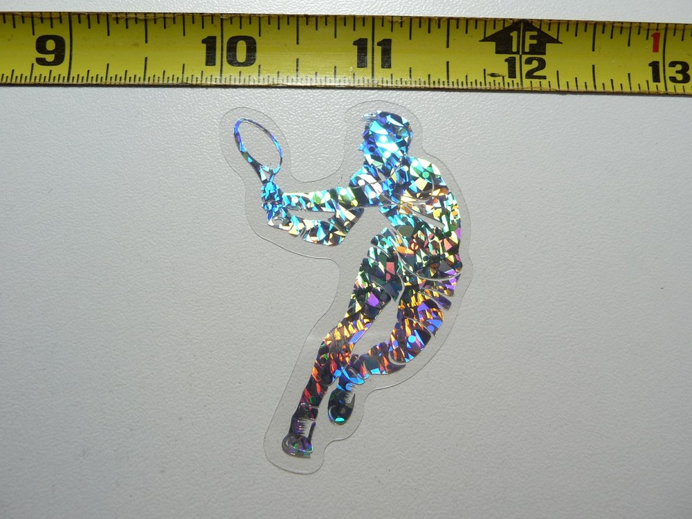 Holographic Tennis Player Racquet Sticker Decal for Sports and Athletics Contest