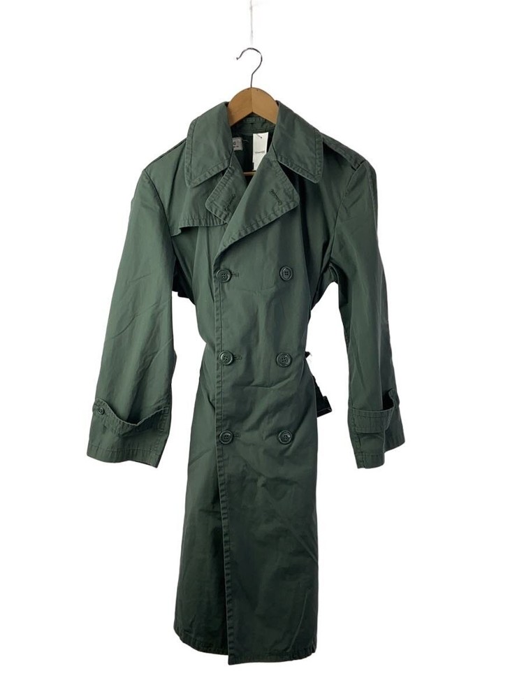 Military Trench Coat/34/Cotton/Grn/Plain/8405-965-2145  2274