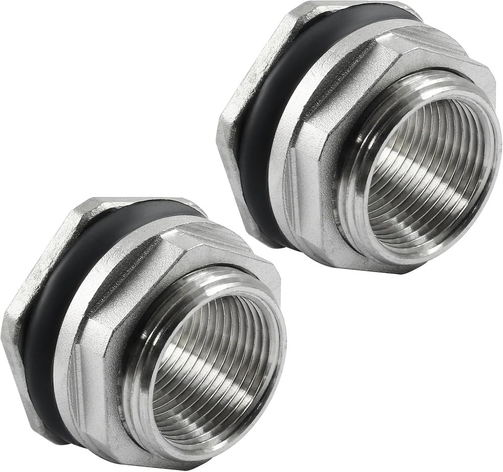 2 Pack Bulkhead Water Tank Fitting, 1
