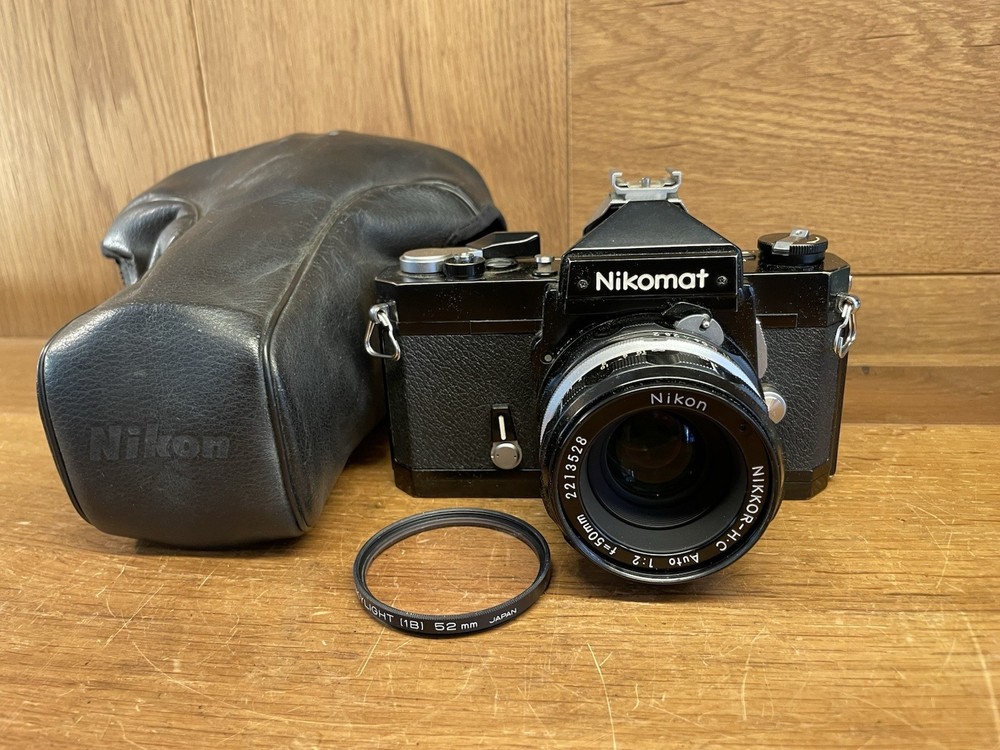 *Near Mint ++ w/ Case* Nikon Nikomat FTN Black Film Camera Nikkor H.C 50mm F/2