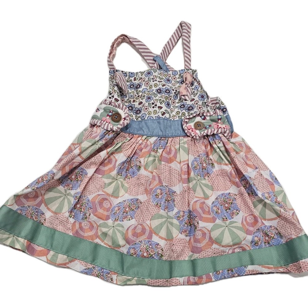 Matilda Jane Size 6 Umbrellas and Stripes Tunic for Girls